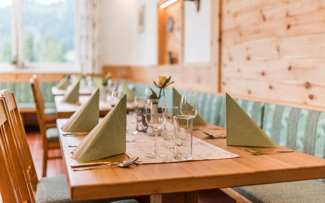 á la carte Restaurant mit Köstlichkeiten aus der Region