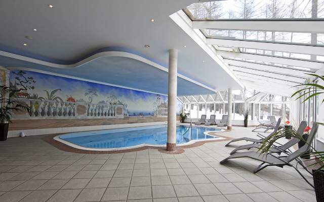 Indoor swimming pool with panoramic view