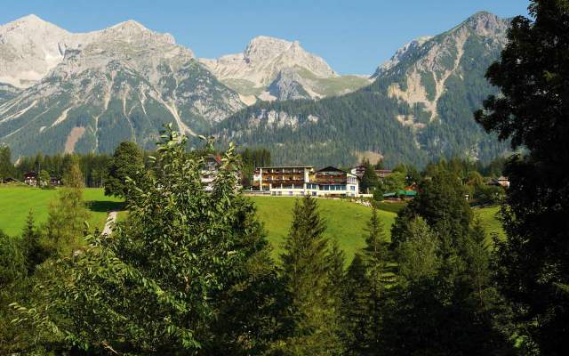 The Dchstein massif frames Hotel Martin