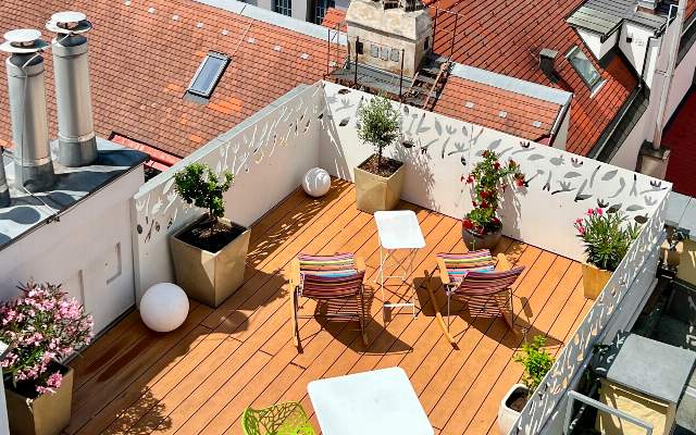 Terrasse im Penthouse