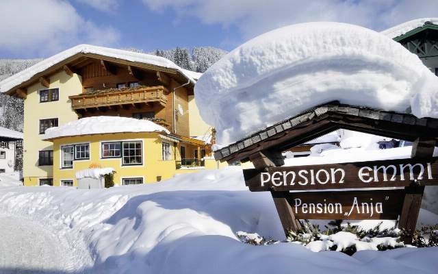 Pension Anja in the winter landscape
