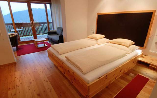 The rooms are furnished with natural materials